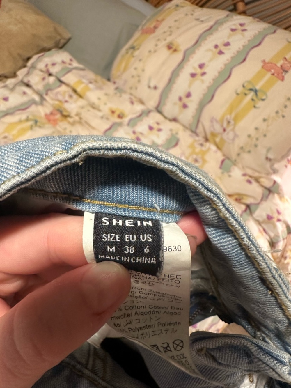 SHEIN ICON Floral High Waist Straight Leg Jeans NWOT - Picture 9 of 10